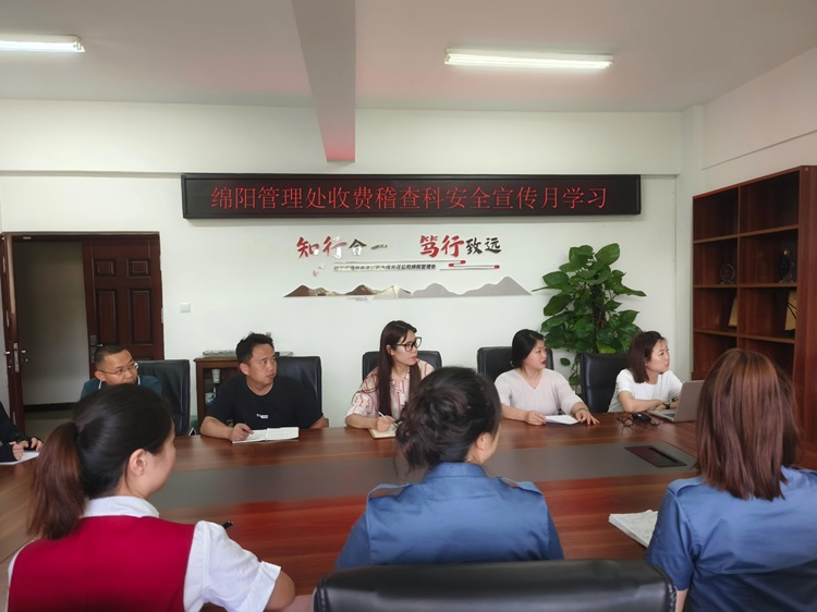 6.12+绵阳管理处+绵阳管理处收费稽查科开展安全生产月宣传教育活动 .jpg