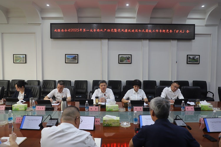 成德南公司召开2025年第一次全面从严治党暨党风廉政建设和反腐败党委（扩大）会